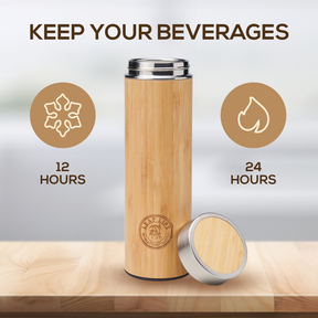 Bamboo Tumbler With Tea Infuser & Strainer By LeafLife