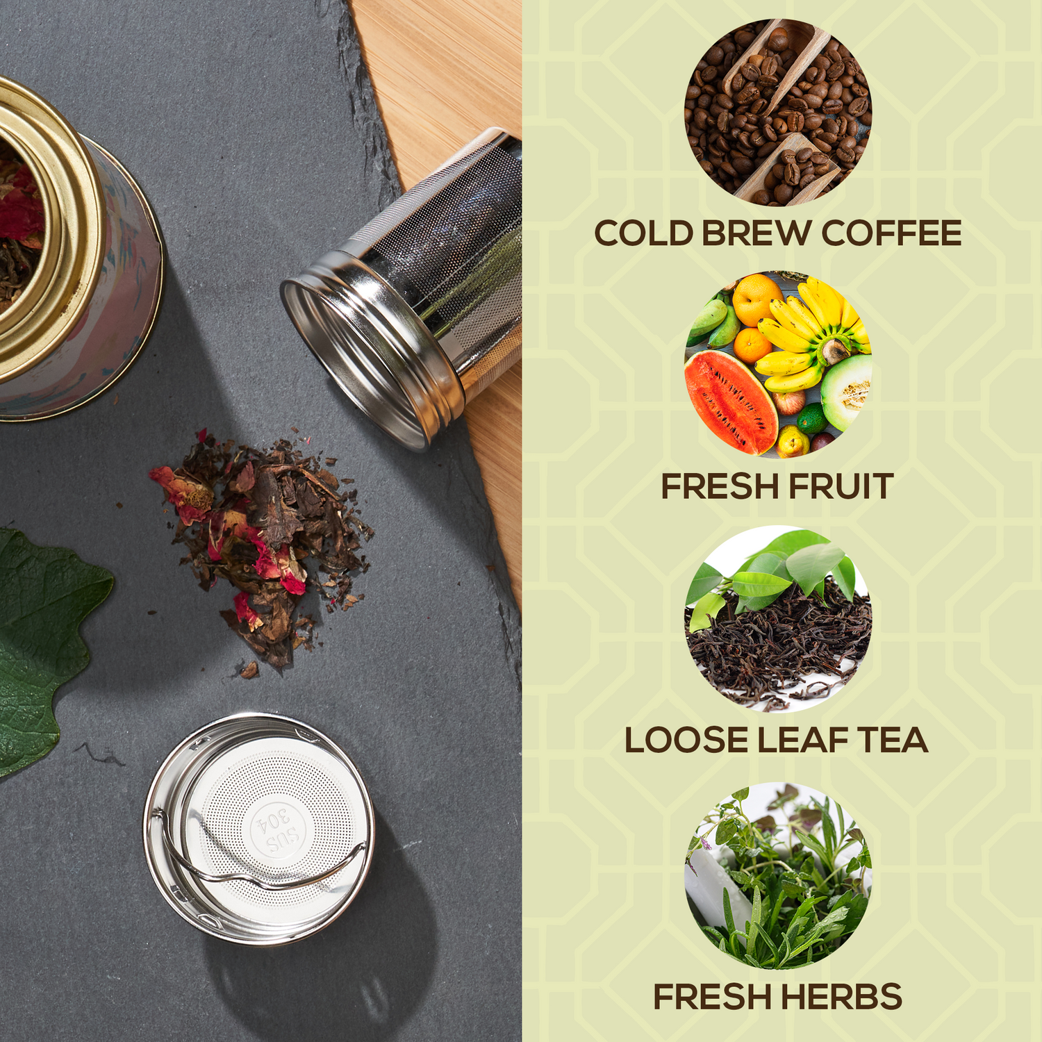 Tea Infuser Bottle - Travel Tea Tumbler Herbal Loose Leaf Tea